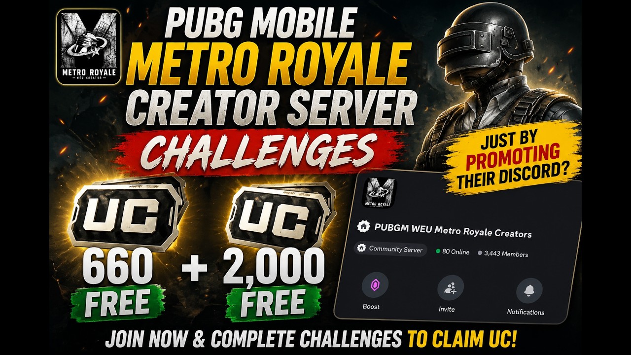 Pubg Mobile WEU Metro Royale Free Uc Challenge | Free Uc 2660 | PUBG FREE UC
