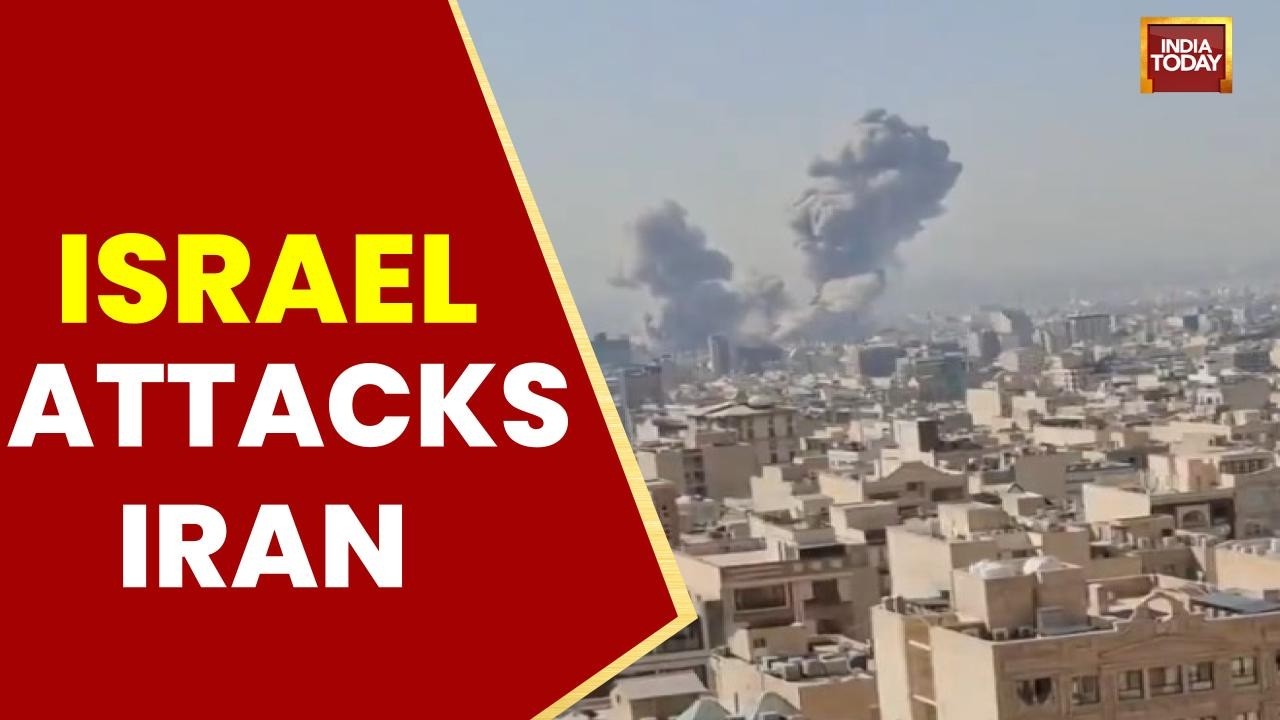 Israel Attacks Iran | Launches Preventative Attack on Tehran | Explosions Heard, Smoke Plume Visible