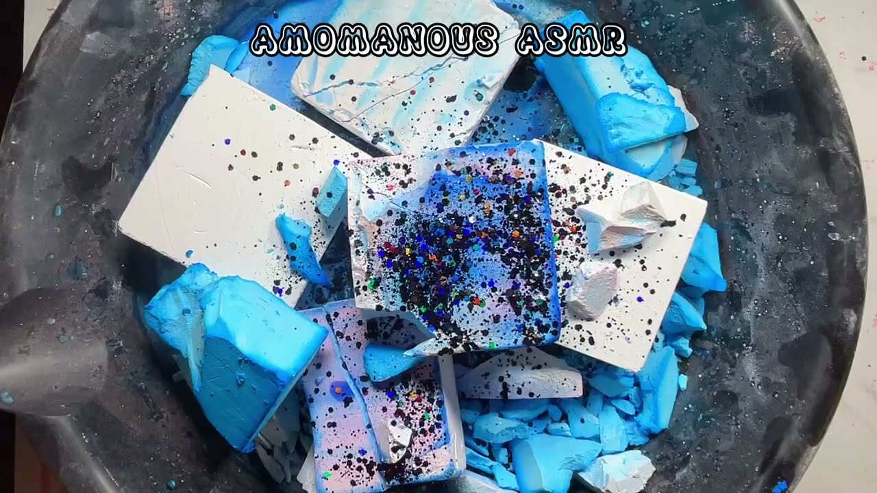 Dyed gym chalk ASMR crush | 6,000 subs celebration