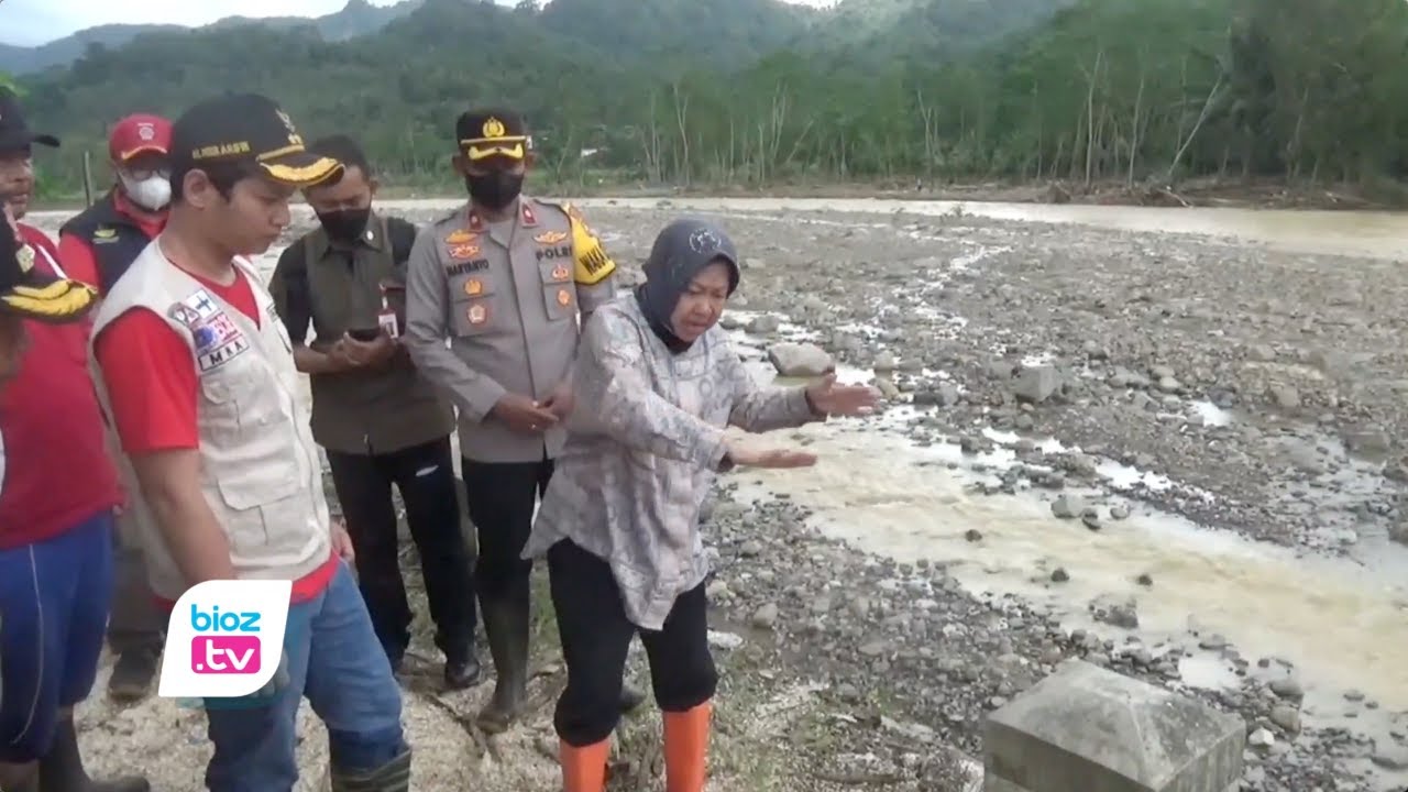 Tinjau Dampak Banjir Munjungan, Mensos Risma Sebut Bencana Trenggalek Terberat di Jatim - bioztv.id