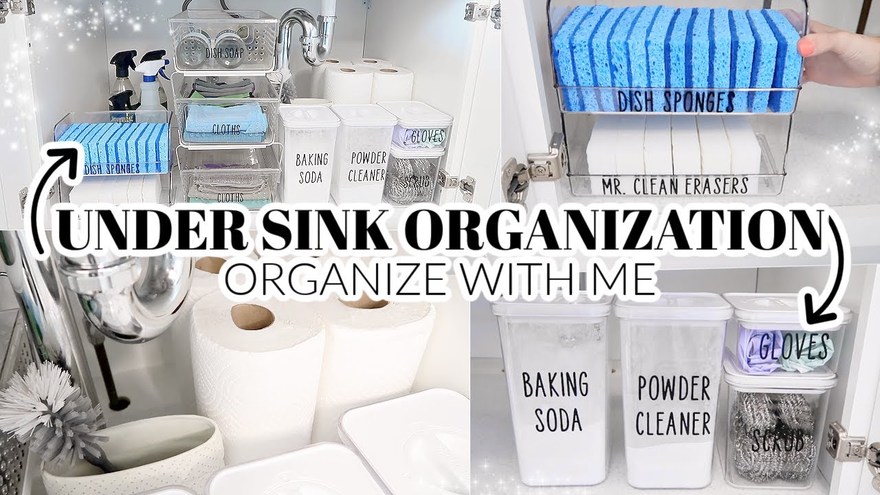 UNDER SINK EXTREME ORGANIZATION | KITCHEN ORGANIZATION | CLEAN AND ORGANIZE WITH ME | HOMEMAKING