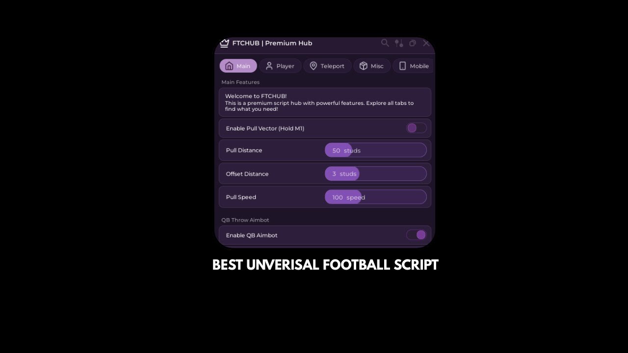 *Free* NFL Universe Script 2025 (PASTEBIN 2025) | Pull Vector, Mags, Speed, Fly, QB AIMBOT