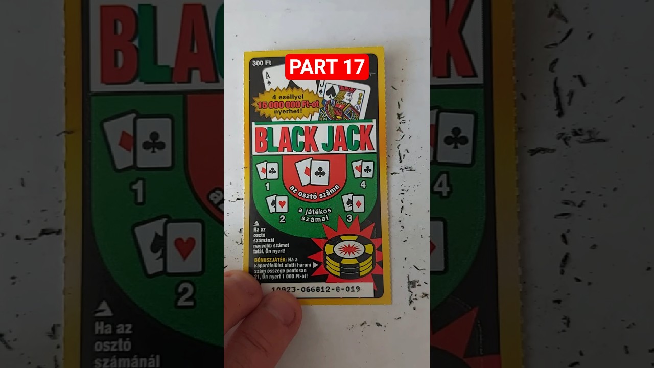 BLACK JACK SCRATCHER TICKET - PART 17 