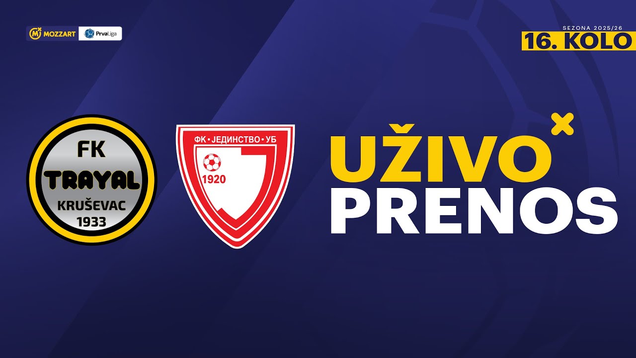 Trayal - Jedinstvo Mozzart Bet Prva liga Srbije 2025/26 16. Kolo