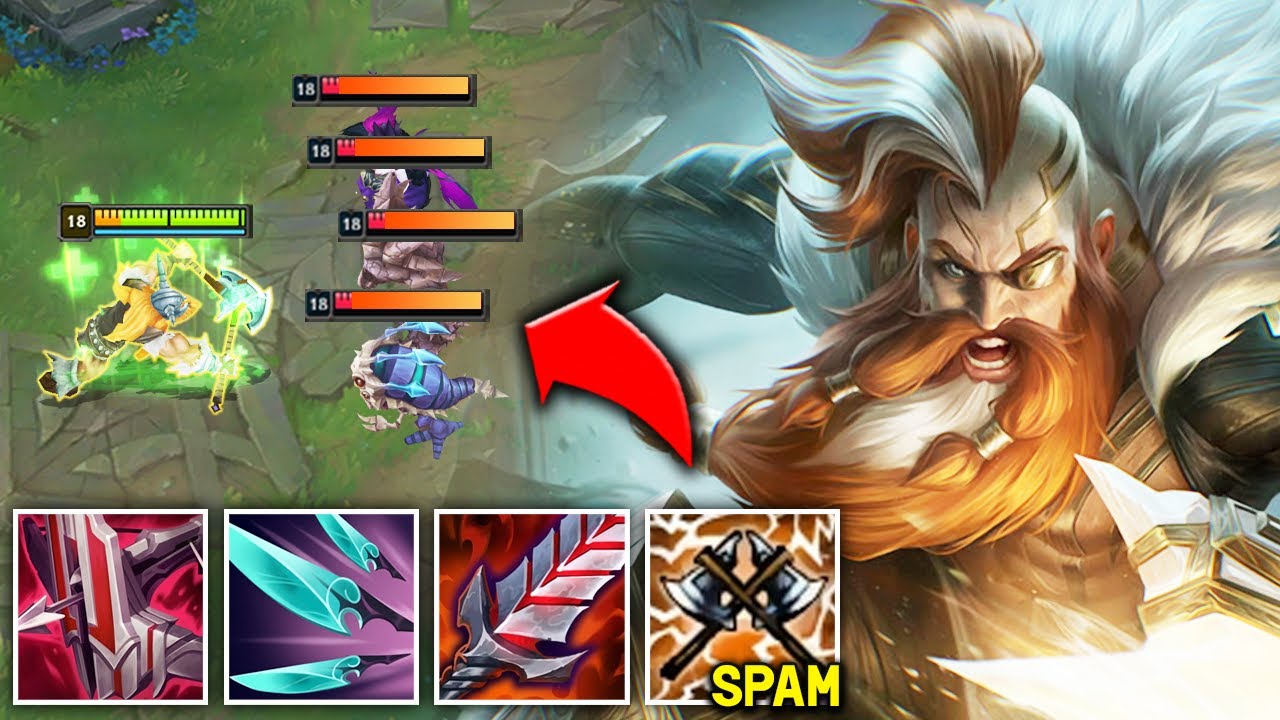I discovered the most unfair Olaf build! Literally out heal the entire enemy team