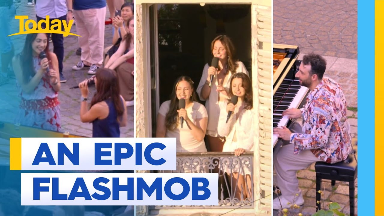 Flashmob of musicians capture attention of Paris | Today Show Australia