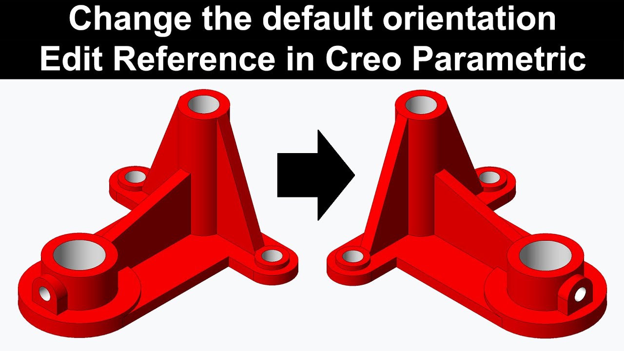 Изменить ориентацию по умолчанию для файла Creo Parametric — Редактировать ссылку в Creo Parametric