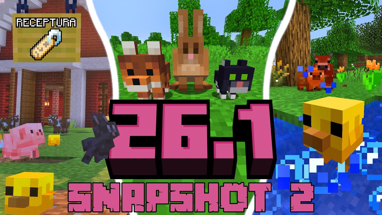Minecraft 26.1: [Snapshot 2] Co Nowego? NAJSŁODSZE MAŁE ZWIERZĘTA 😍 RECEPTURA na NAMETAG 😢