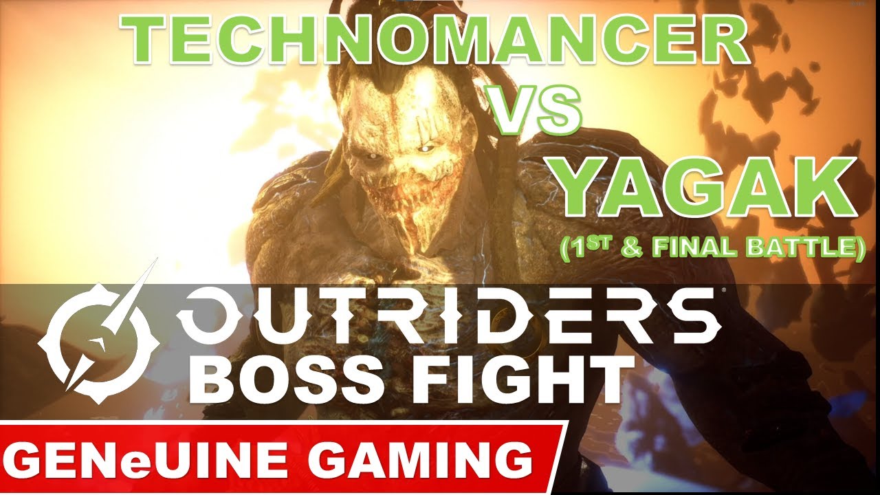 Outriders - YAGAK (1st AND FINAL BATTLE) - Solo Gameplay: TECHNOMANCER