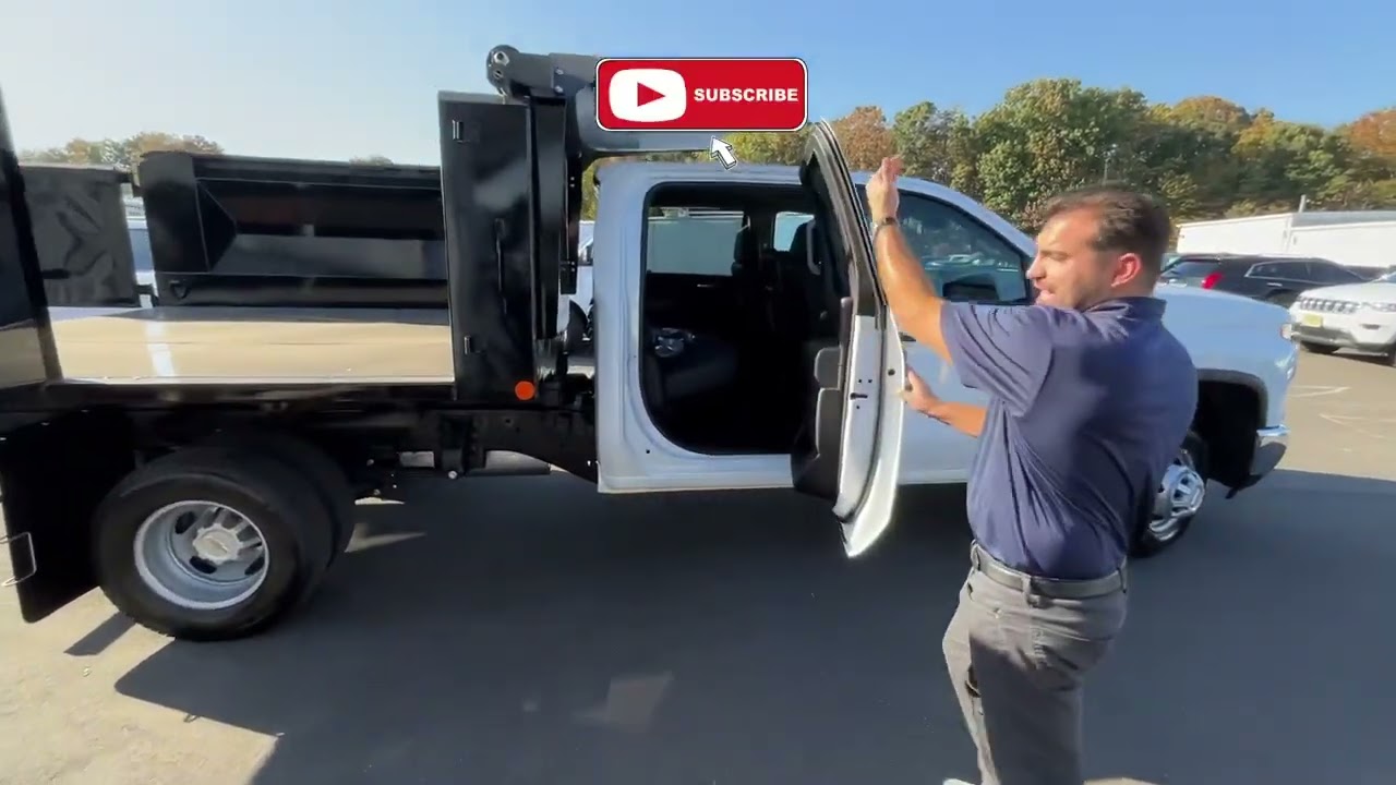 2024 Chevy 3500 4x4 Crew cab gas equipped with a 9’ Landscape