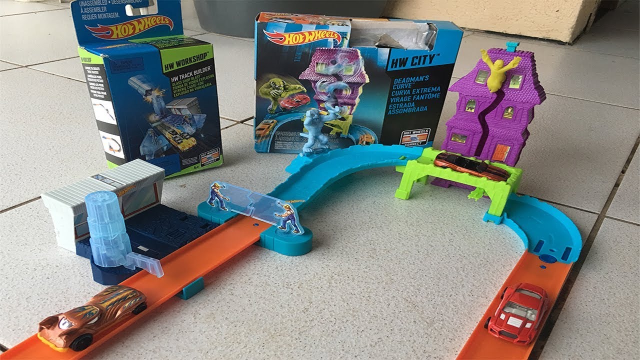 AS MINI PISTAS HOT WHEELS DIFERENTES (ESTRADA ASSOMBRADA E EXPLOSÃO NA VIDRAÇARIA)