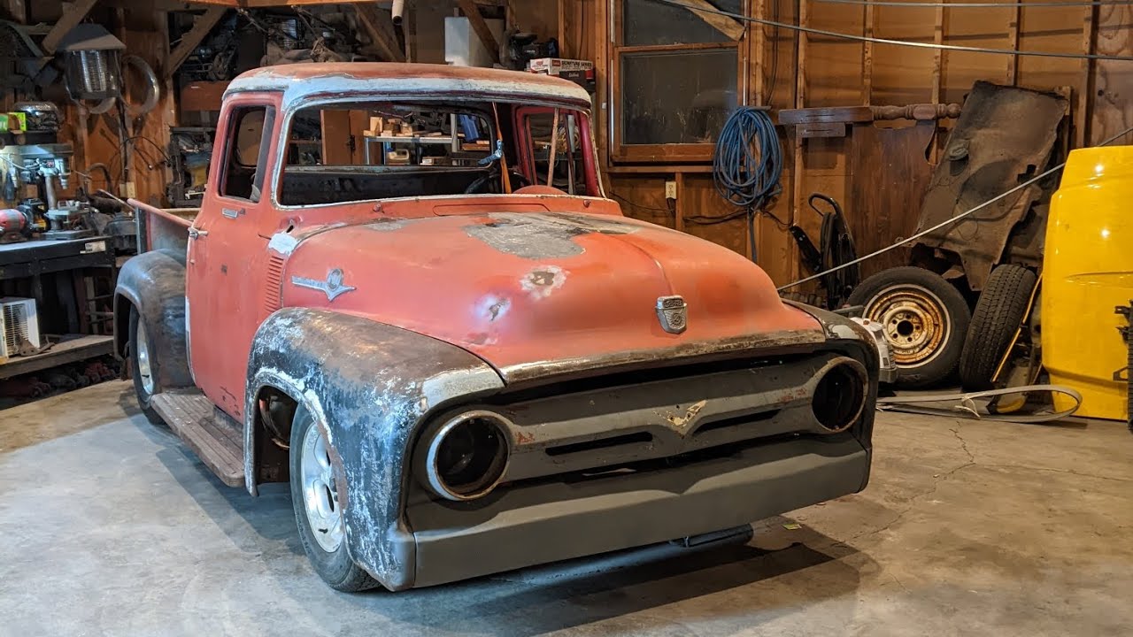 1956 Ford F100 Shaving front bumper valance/starting body work