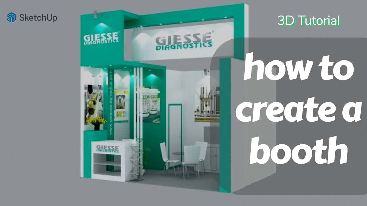 How To Create a 3X3m Booth With Sketchup