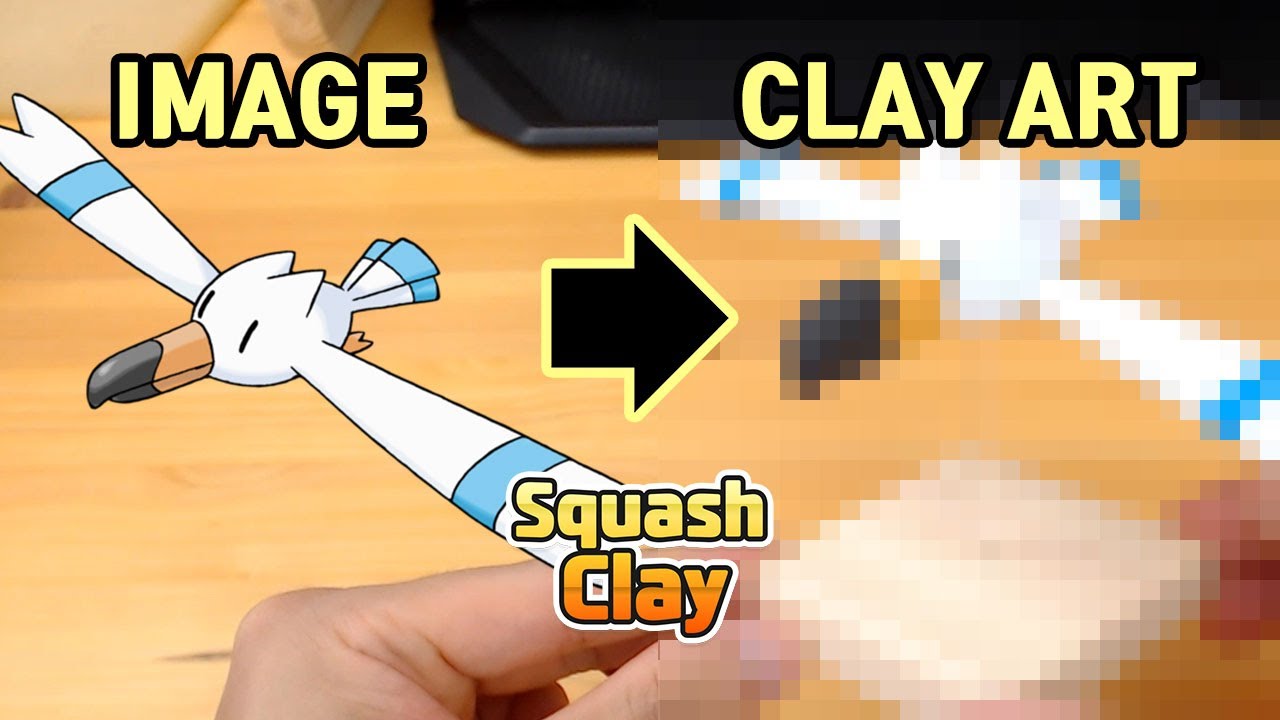 Sculpting Wingull water/flying Pokémon Clay art