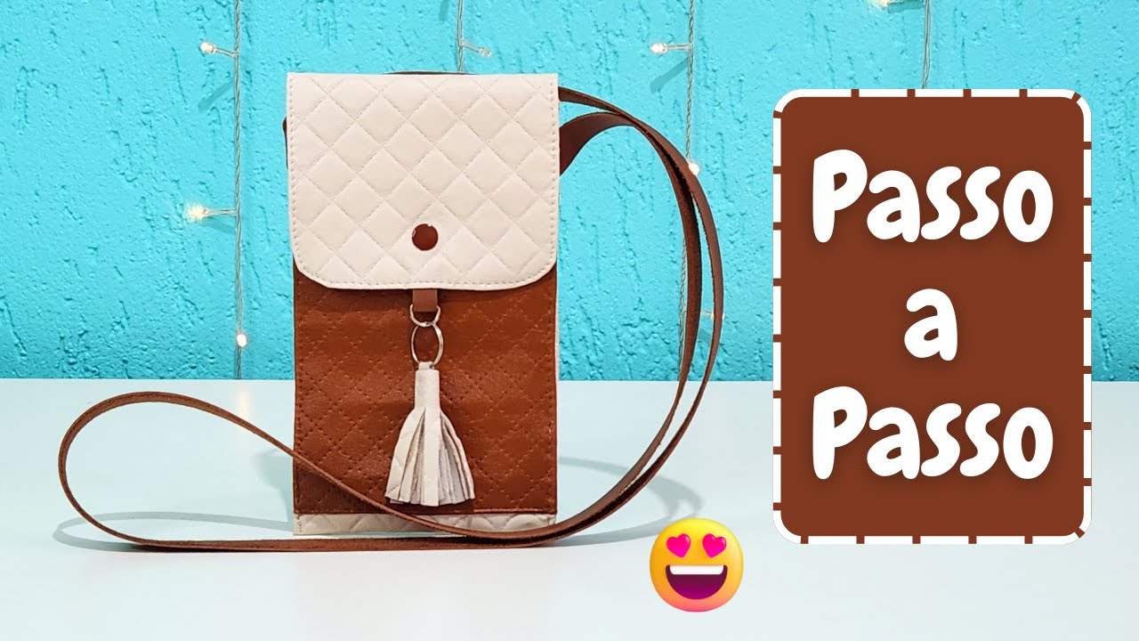 COMO FAZER UMA BOLSINHA PORTA CELULAR RÁPIDA E FÁCIL - PASSO A PASSO #pricosturacriativa