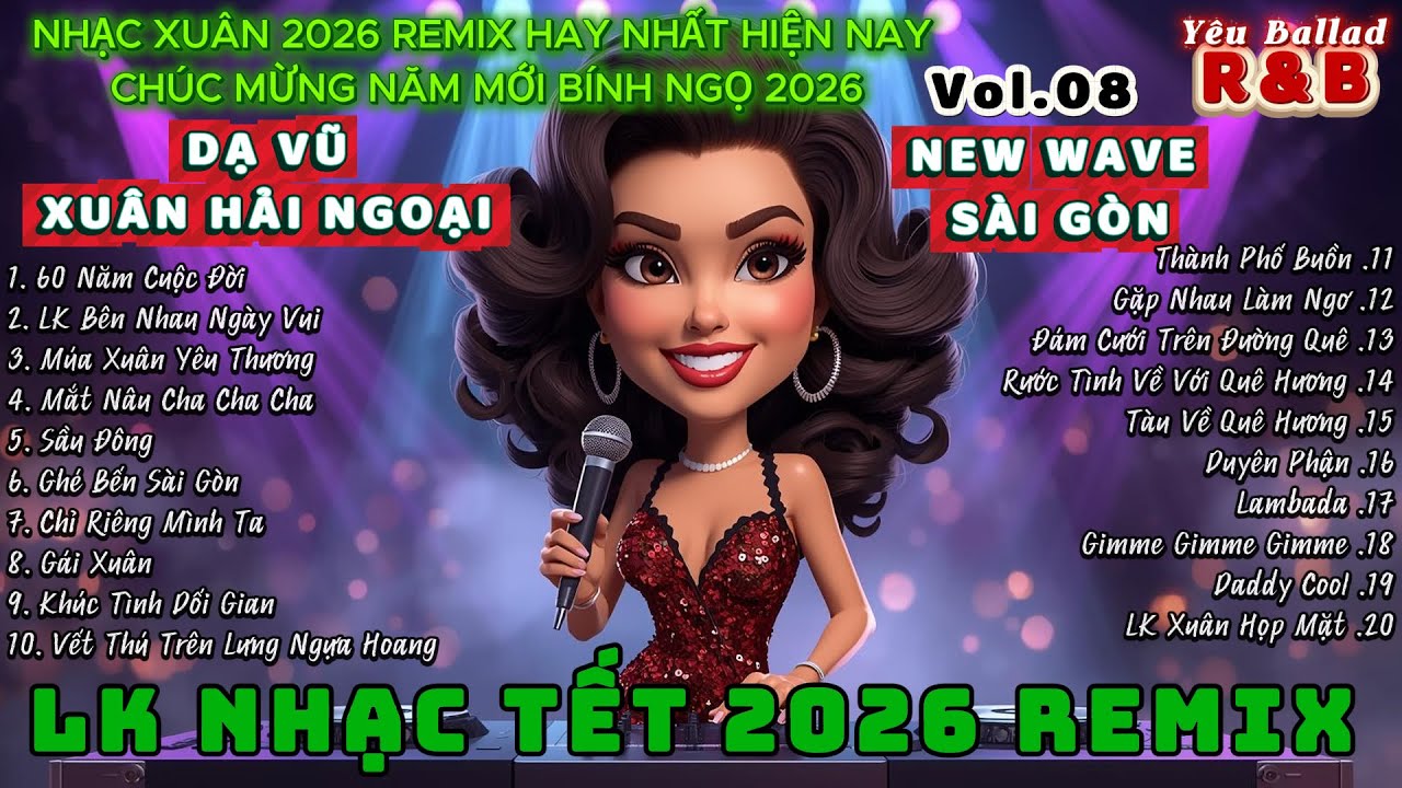 LK NHẠC XUÂN HẢI NGOẠI 2026 💃  Dạ Vũ New Wave Sài Gòn - Cha Cha Cha & Disco Cực Sung | TẾT 2026