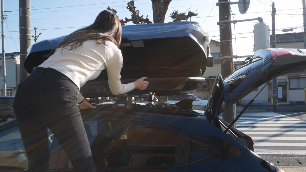 【旅準備完了】Thule MotionXT Lをヴェゼルに取付て日本一周準備が完了しました👏 (セルフBGMつき)