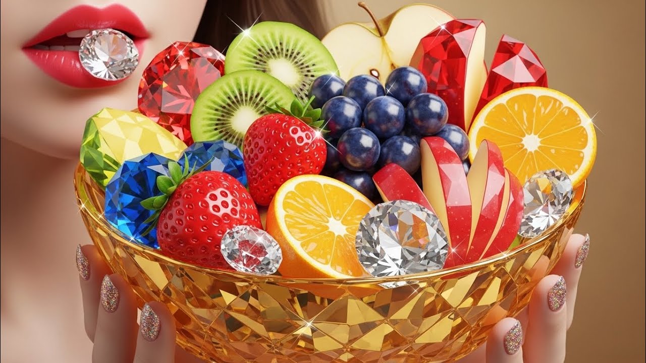 Can’t Stop Watching This Glass Fruit Eating ASMR 😍🍓✨