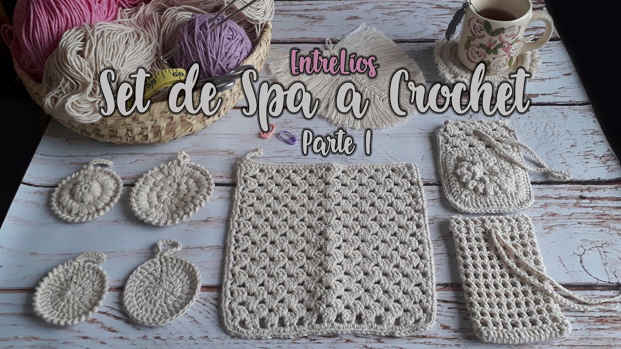 Set de Spa a CROCHET - Paso a Paso [Parte 1: Discos desmaquillantes]