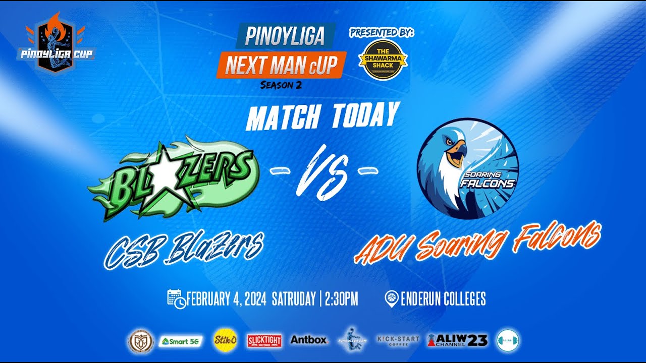 PINOYLIGA NEXT MAN CUP SEASON 2 CSB BLAZERS vs ADU SOARING FALCONS