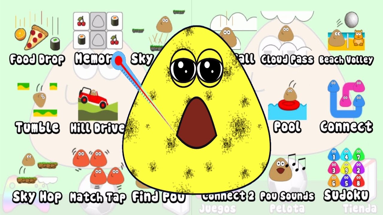 POU - Pou completo. Todos los minijuegos de POU, la mejor mascota virtual.