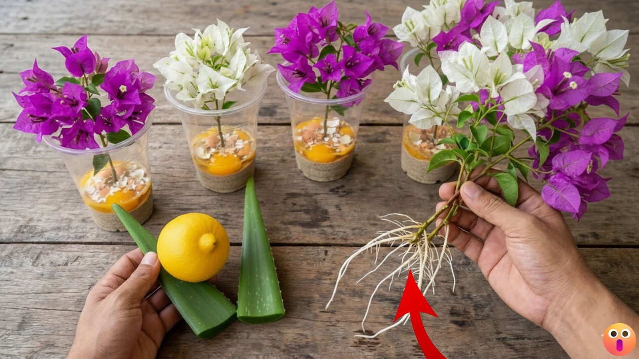 Just Lemon Juice and Aloe Vera – A Natural Rooting Booster for Bougainvillea