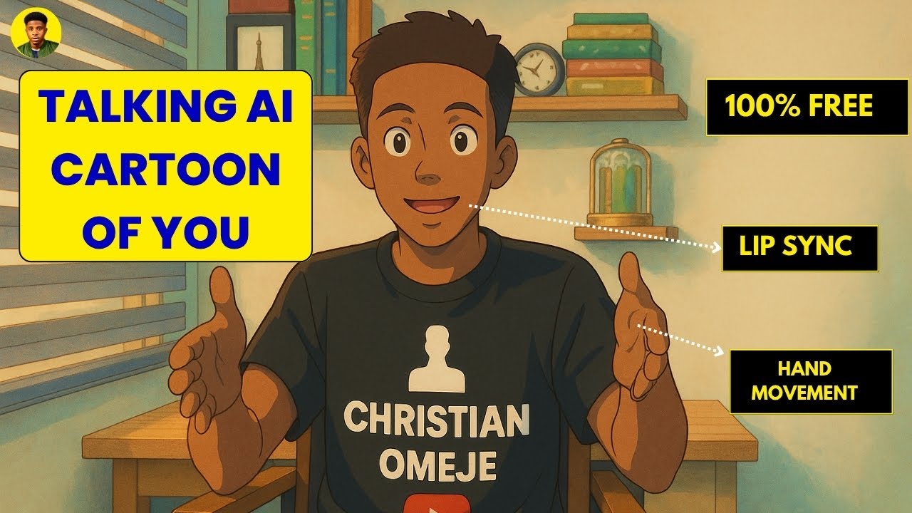 I Created a Talking Cartoon Character of Myself For Free Using AI -  Faceless Youtube Channel