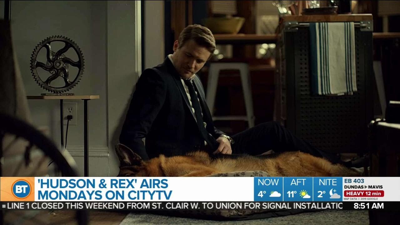 On the set of 'Hudson & Rex'!