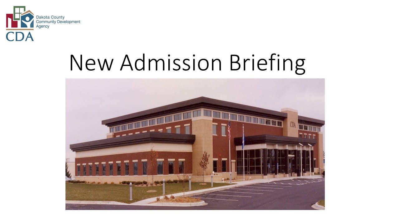 Housing Assistance - New Admission Briefing
