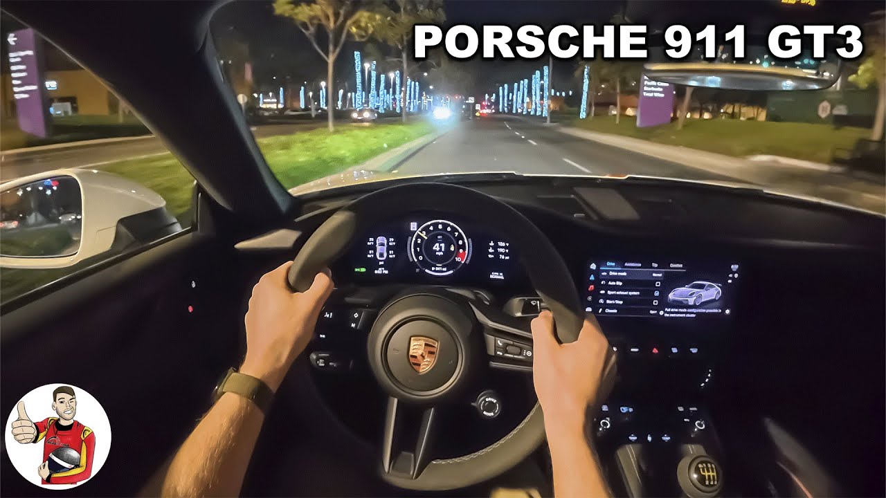 2025 Porsche 911 GT3 POV Night Drive (3D Audio)(ASMR)