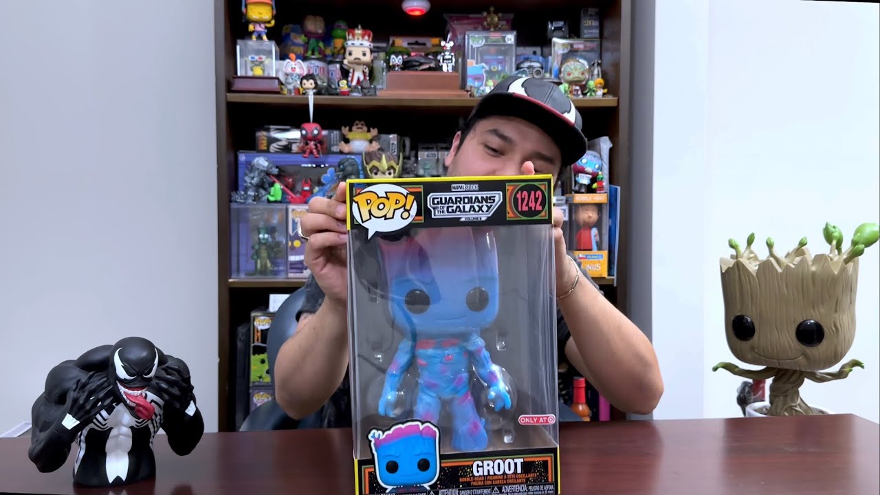 Groot Funko Pop #1242 Blacklight 10” Exclusivo de Target / Guardianes de la Galaxia