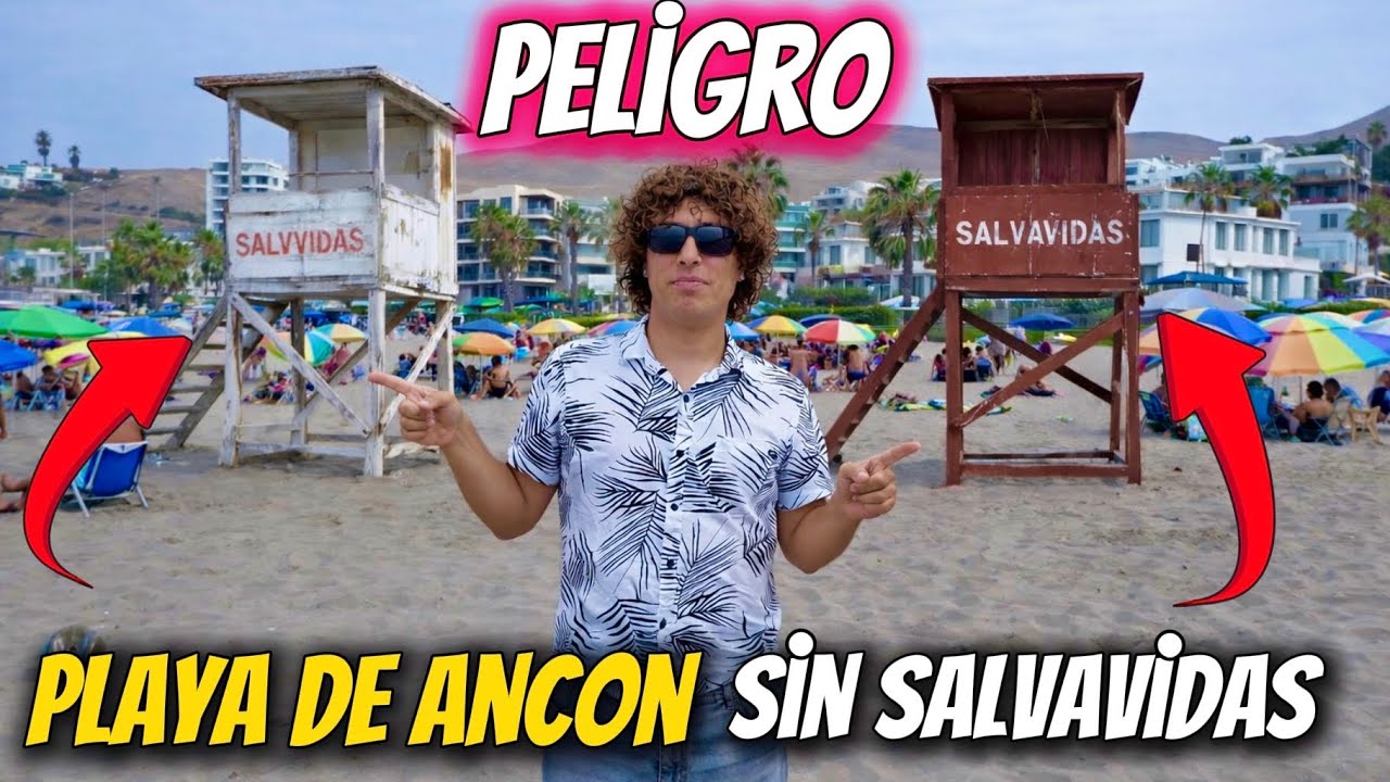 LAS PLAYAS DE ANCON NO TIENEN SALVAVIDAS 😱 - qué pasó con el municipio - Comico lucky 