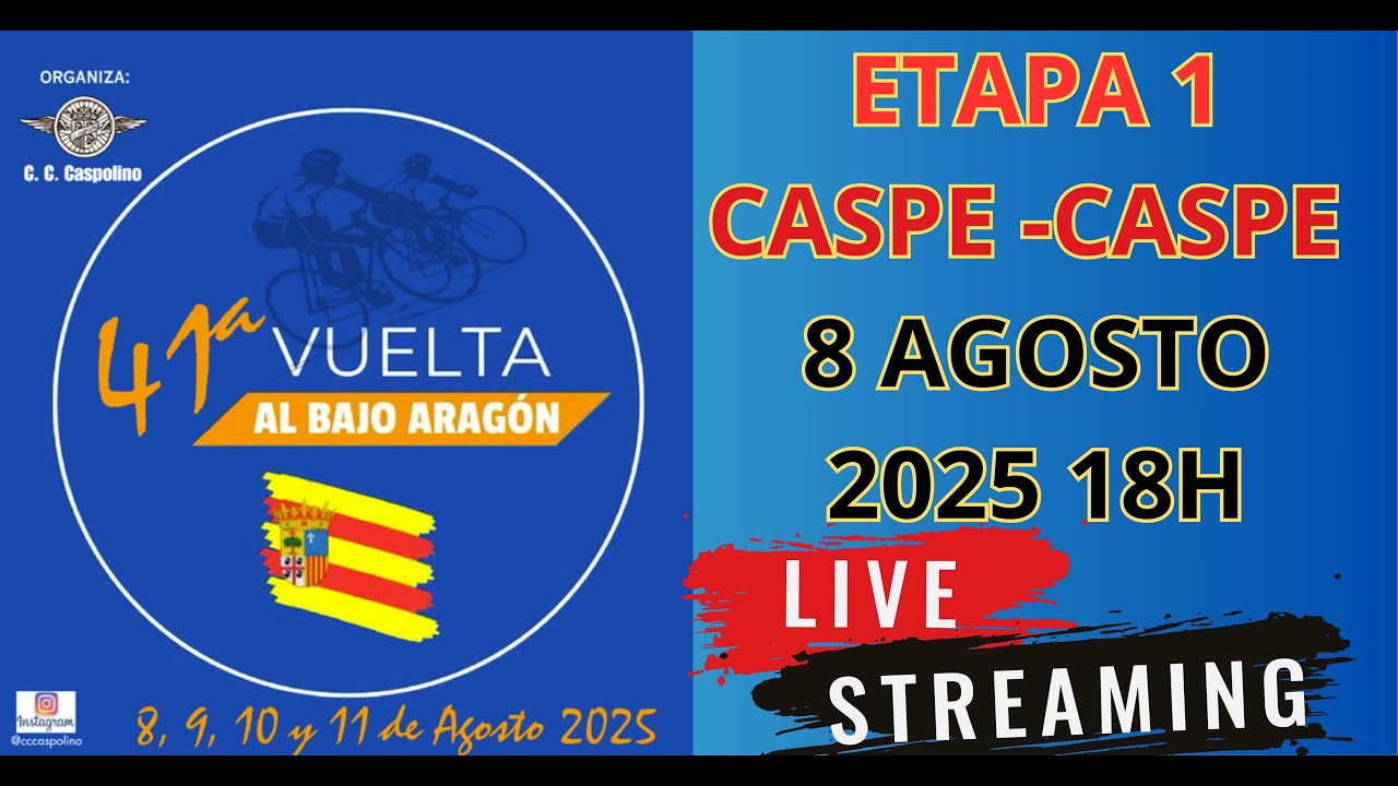 41 Vuelta Ciclista al Bajo Aragón 2025 . ETAPA 1 CASPE - CASPE