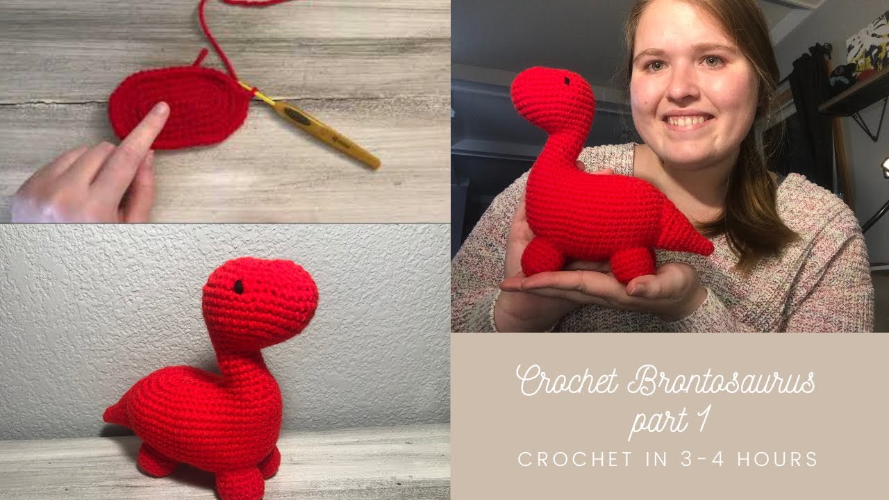 Урок по вязанию бронтозавра крючком | Часть 1 | Loopy Days Crochet
