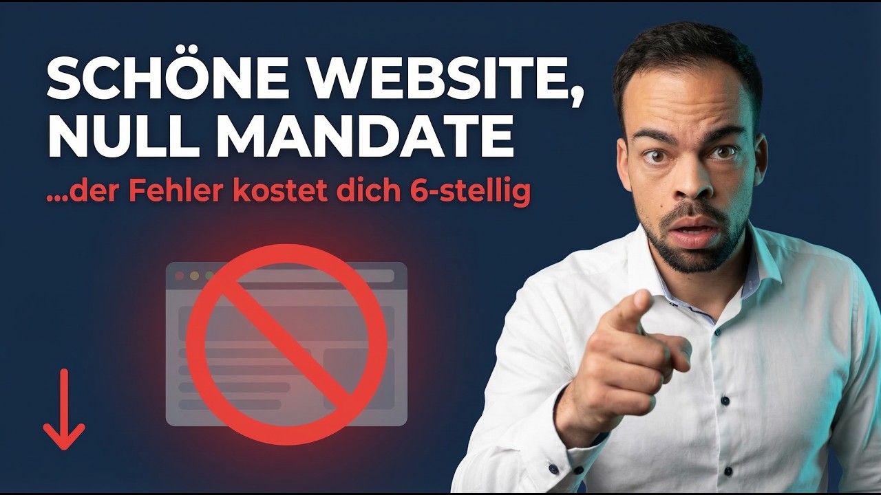 Schöne Website, null Mandate – der Fehler kostet dich 6-stellig
