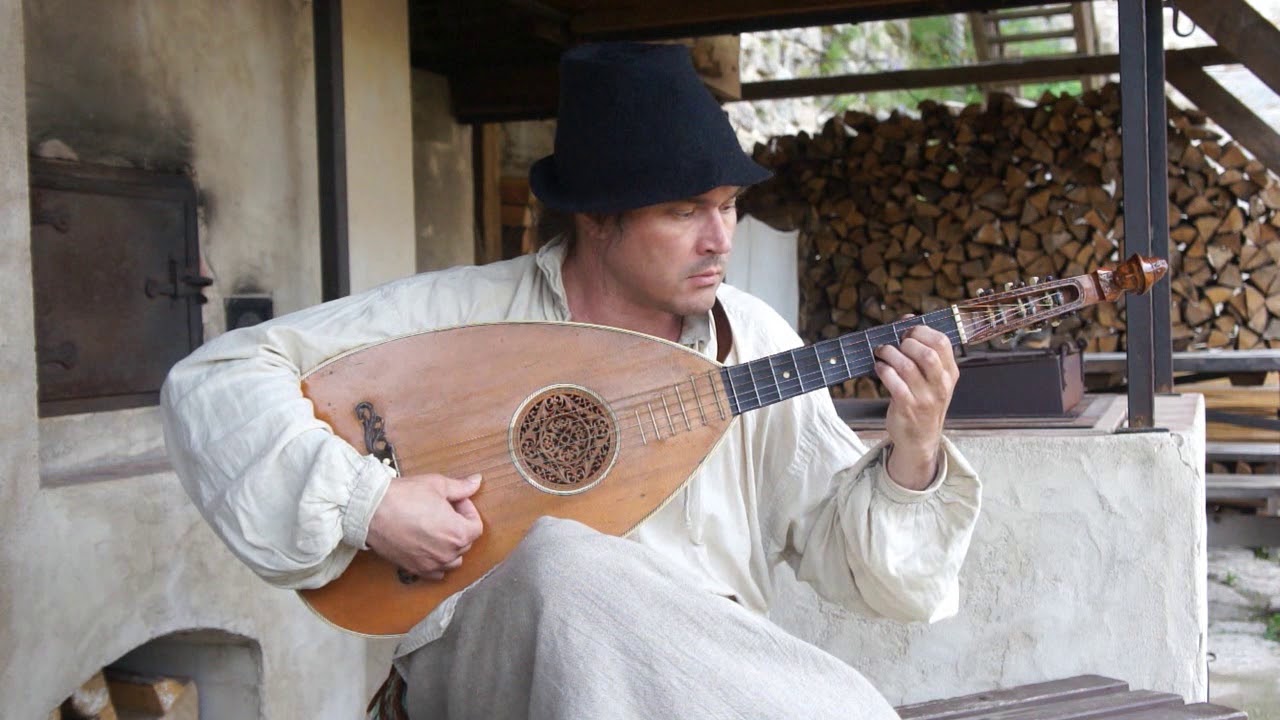 Mrs McDermott - Turlough O'Carolan. Playing Lute guitar or German lute at Narva Castle, Estonia.