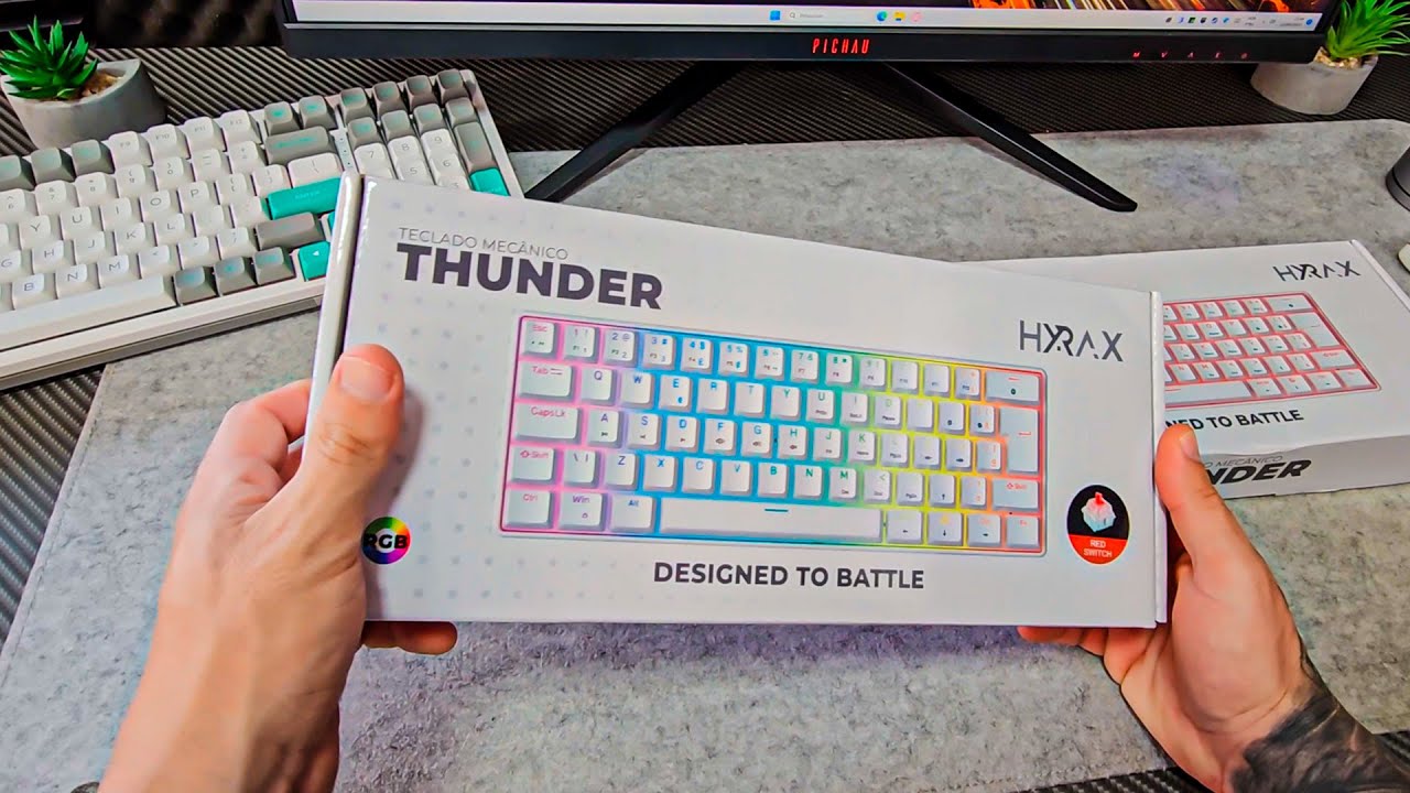 Teclado MECÂNICO 60% RGB BARATO! - Hyrax Thunder Huano Switches