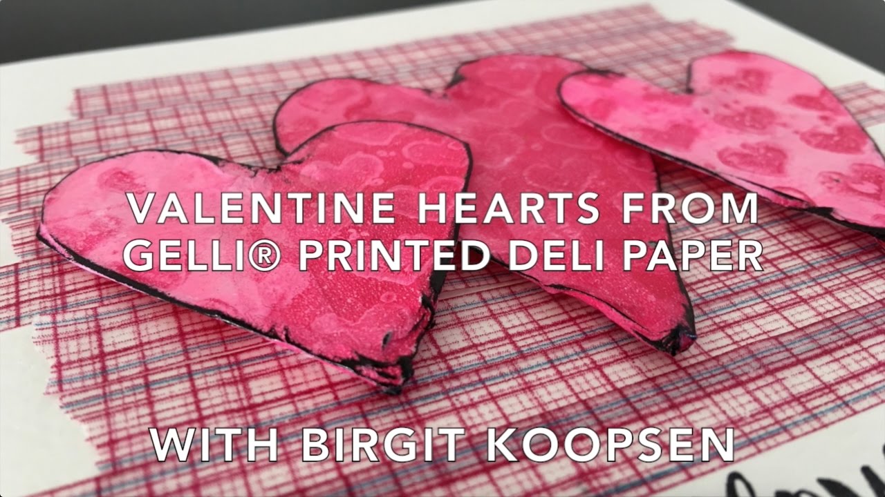 Gelli Arts® Printed Valentine Hearts