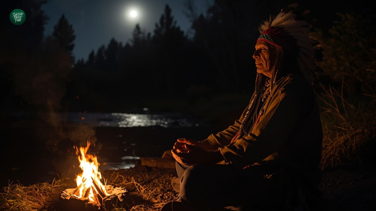 Moonlit River Flute • Quiet Reflection by the Fire (1 Hour)