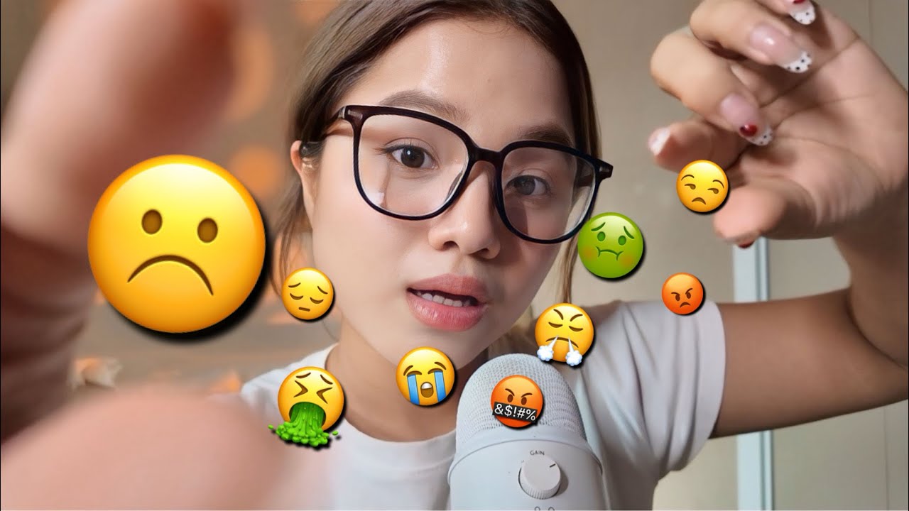 ASMR Plucking Emoji Negative Energy 🤬