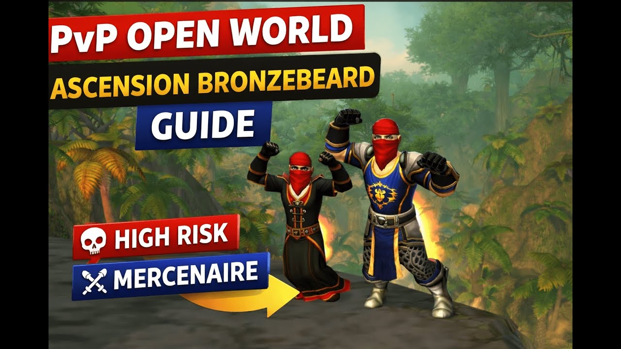 Guide COMPLET du PvP OPEN WORLD WoW Ascension Bronzebeard #wowascension #pvp #highrisk