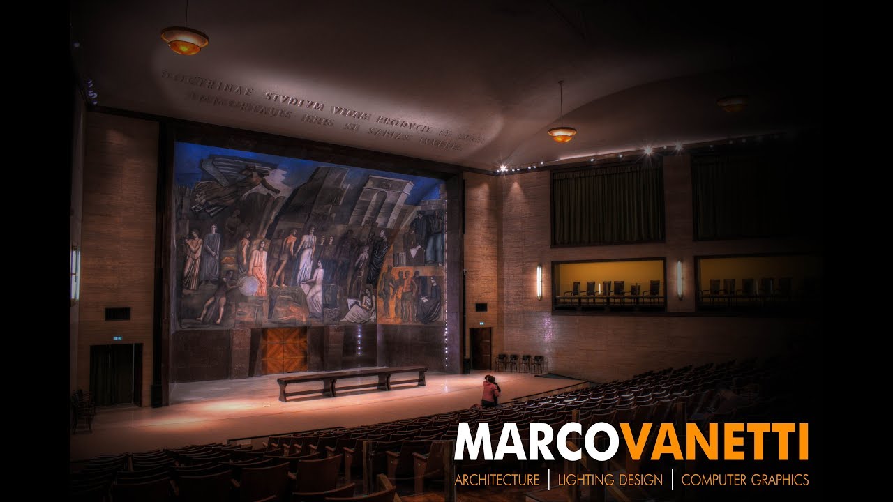 Aula Magna de La Sapienza e l'affresco del Sironi - Lighting design project