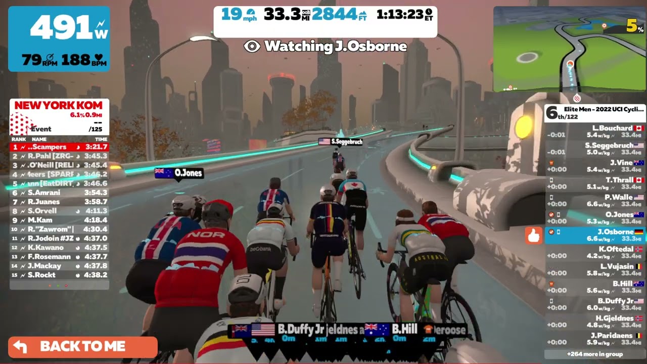 Zwift - eSports World Champs 2022 Final Climb - (Osborne View)