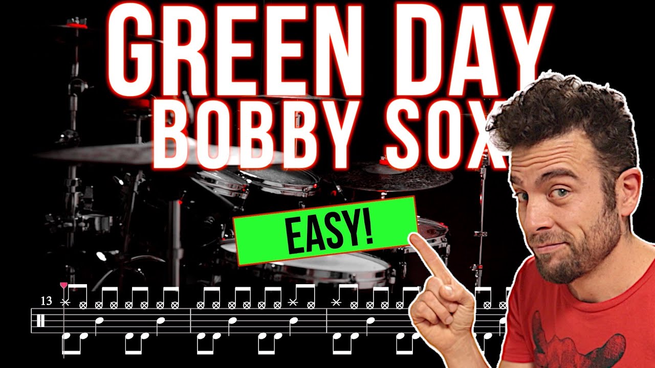 Green Day - Bobby Sox - Drum Cover (with scrolling drum score)