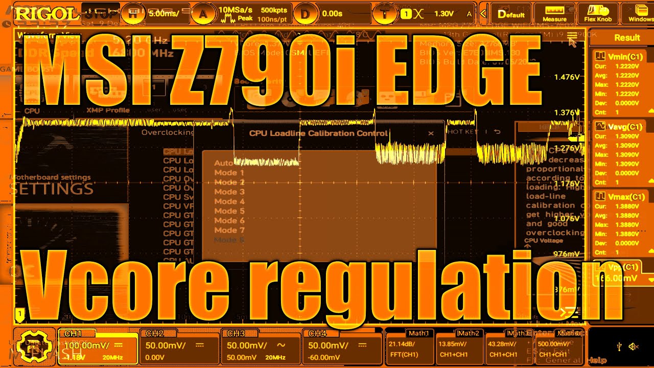 MSI Z790i EDGE WIFI: Load Line Calibration and Vcore regulation