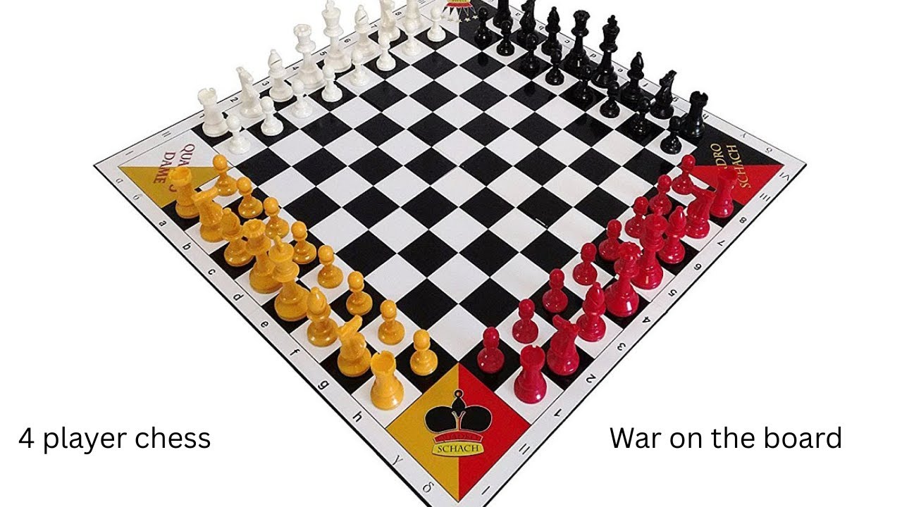 Total Chaos! 4 Player Chess WAR on the Board #chess #gaming #viral