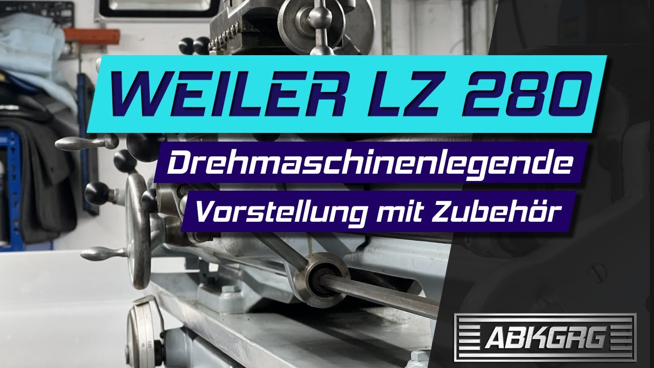 Weiler LZ 280 | Leit- und Zugspindel Drehmaschine mit viel Zubehör | ASMR | Grundfunktionen