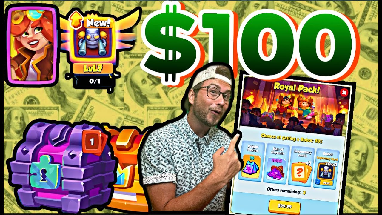 RUSH ROYALE - WE GOT ROBOT!! $100 PACK OPENING! WORTH IT.
