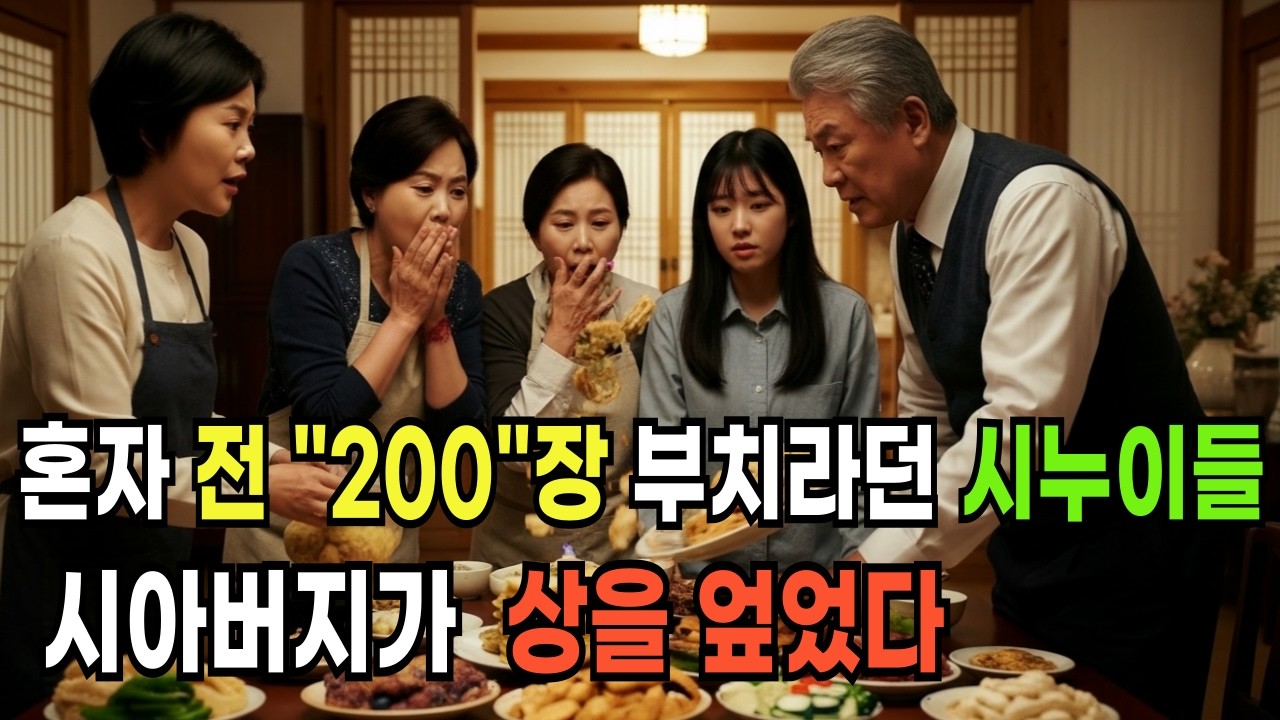 혼자 전 200장 부치라던 시누이들… 시아버지가 상을 엎었습니다 (15년 명절의 진실)