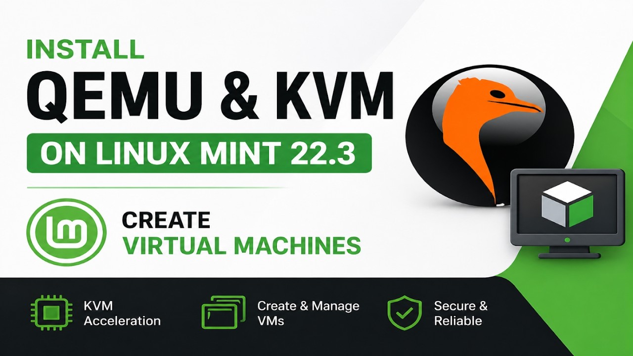 Установка QEMU и KVM на Linux Mint 22.3 Zena — Создание виртуальных машин на Linux Mint 22.3